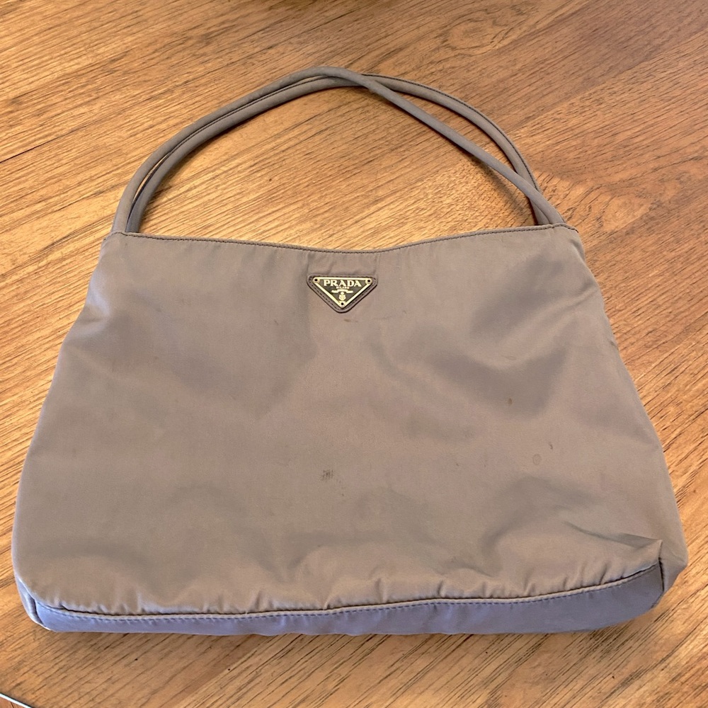Authentic Prada vinyl hobo bag